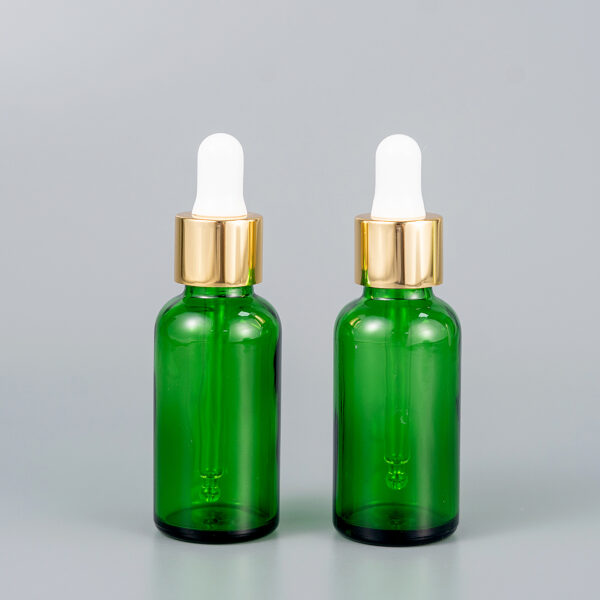 30ml Green Glass Dropper Bottle (2)