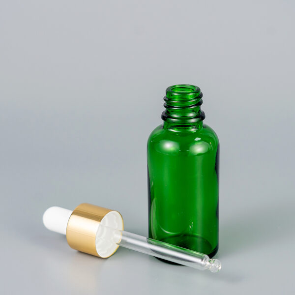 30ml Green Glass Dropper Bottle (4)